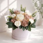 CANDLEBOX L- Beige & green