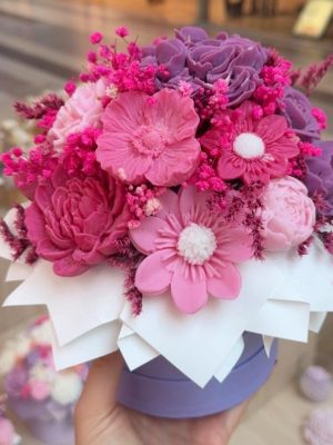 CANDLEBOX S- Pink & purple