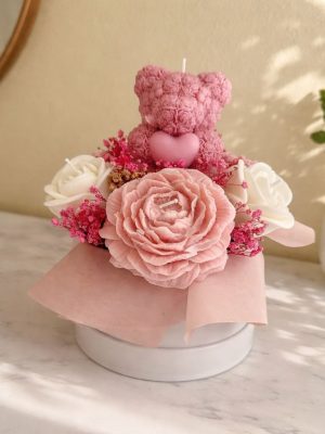 CANDLEBOX XS- Pink teddy
