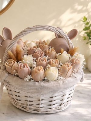 Uskršnji aranžman L- Beige tulips