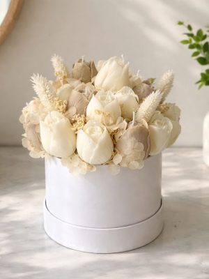 CANDLEBOX S-Neutral tulips