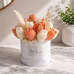 CANDLEBOX S- Orange tulips