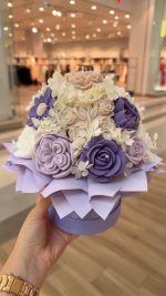 CANDLEBOX M- Purple & beige