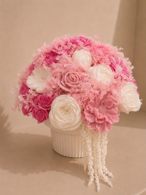 Buket u gipsu- Pink