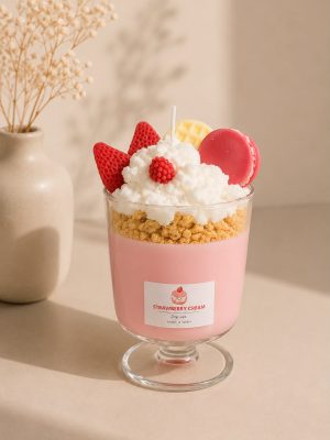 Svijeća u čaši- Strawberry cream